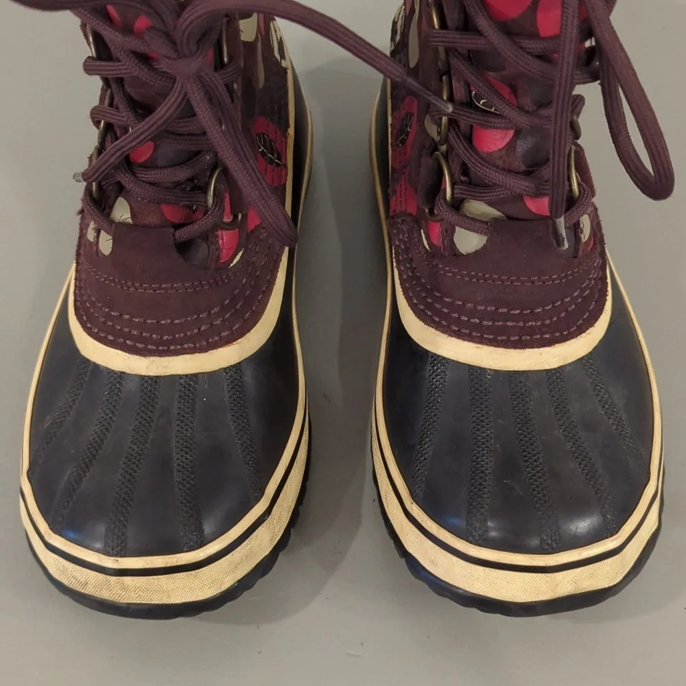 Sorel Boots 1964 Premium CVS Brown Polka‎ Dot size 6 image 5